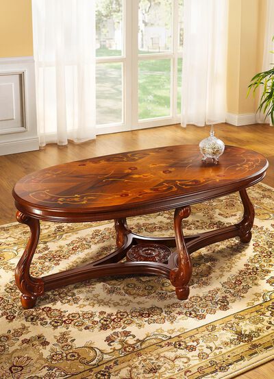Couchtisch mit Intarsien 