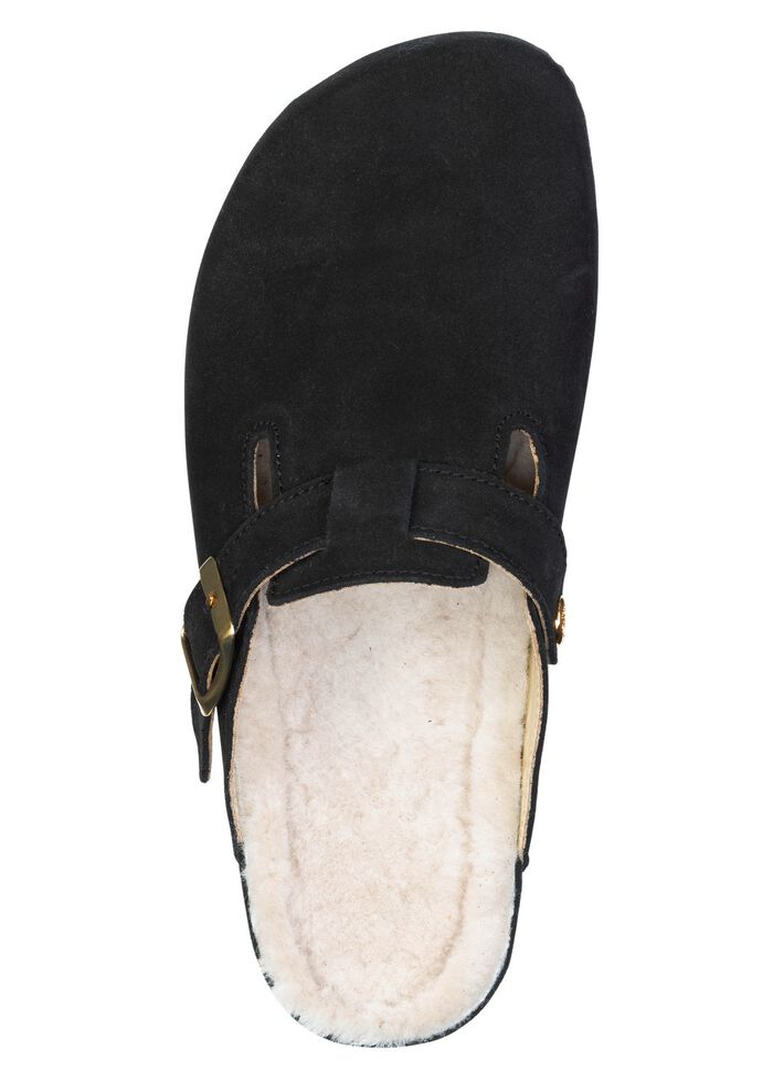 Mubb, klassische Damen-Hausschuhe, Weite H, mit Lammfell 