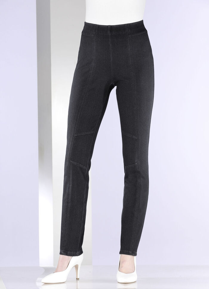 Jersey-Hose in Denim-Optik SCHWARZ