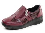 ELENA EDEN, bequeme Damen-Slipper, Weite H, mit herausnehmbarem Fussbett BURGUND