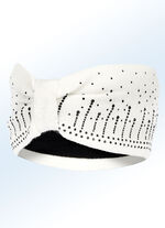 Elegantes Damen-Stirnband, mit Glitzer-Applikationen NATURWEISS