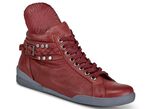 Andrea Conti Schnür-Stiefelette in angesagter Optik RUBINROT