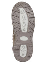 Gefütterte Damen-Stiefel, Winterschuhe, mit Reissverschluss TAUPE