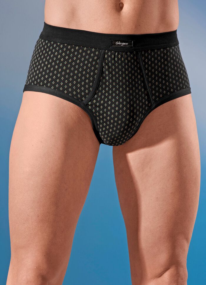 Viererpack Slips, allover dessiniert 