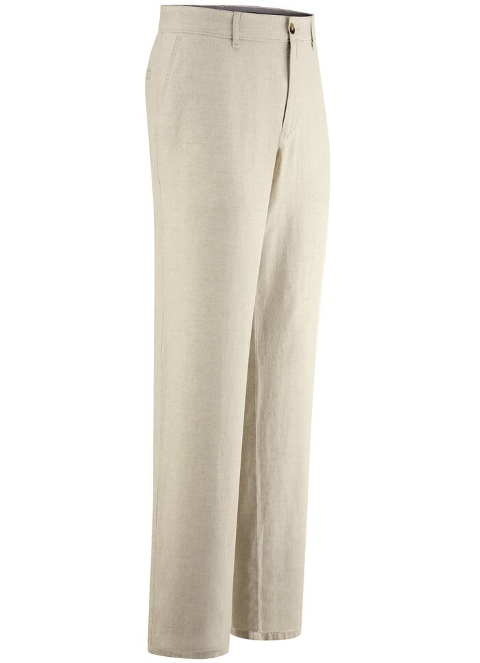 «Francesco Botti»-Hose mit Leinen in 3 Farben NATUR