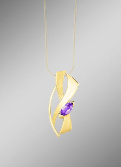 Anh&auml;nger mit echt Amethyst 