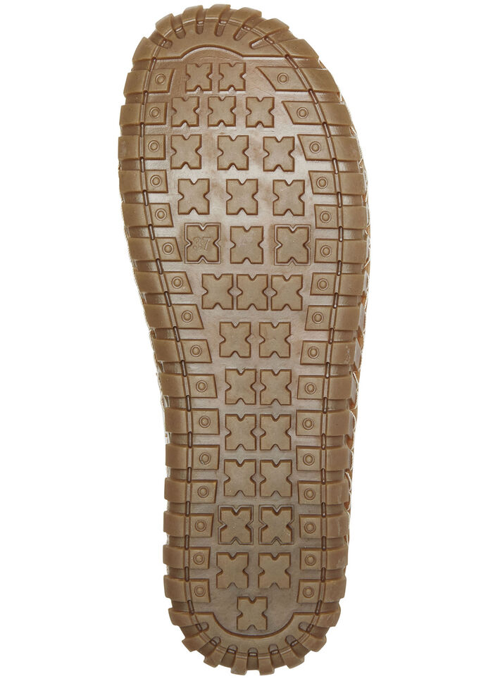 Gemini Slipper mit seitlich eingesetzten Gummizügen WEISS-ORANGE