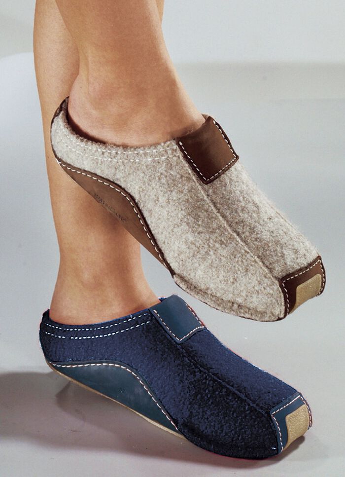 «HAFLINGER» Hausschuh, Walkstoff aus Schurwolle BEIGE