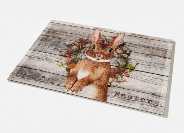 Hochwertige Fussmatte mit Osterhase 