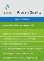 Erstklassige Daunenkissen-Sonderserie blau & creme aus dem Schwarzwald 