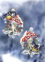 Fensterbild «Meisen», 2er-Set 