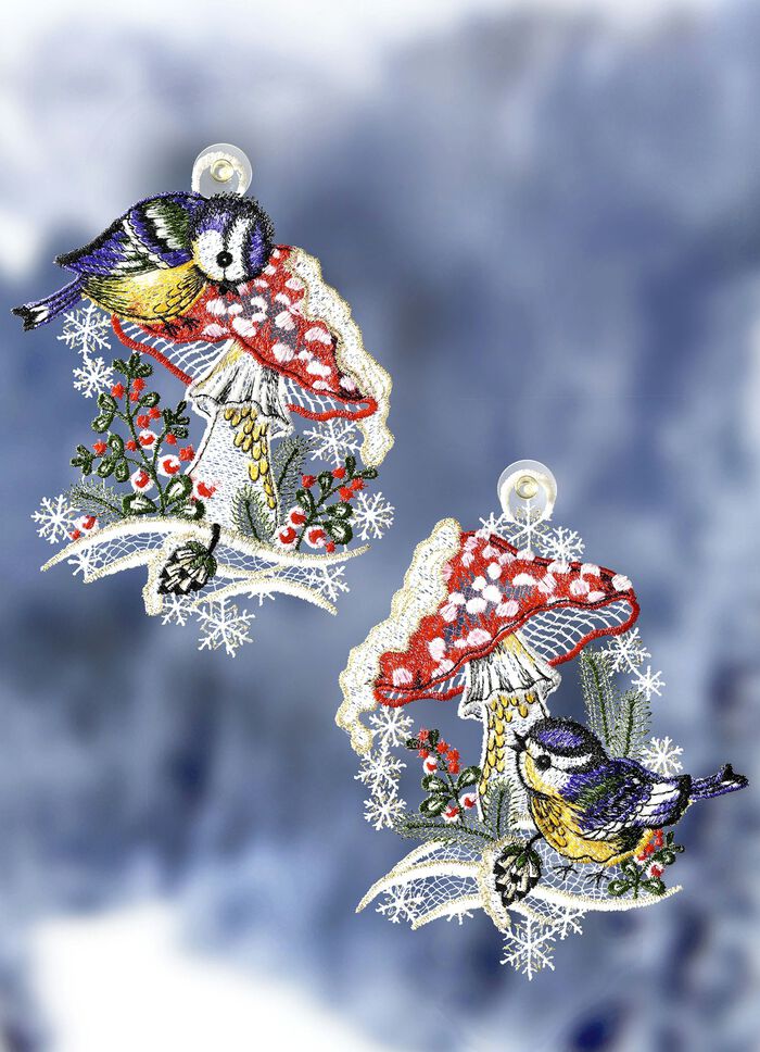 Fensterbild «Meisen», 2er-Set 