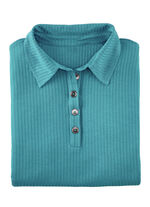 Laurina Poloshirt mit Knopfleiste, 