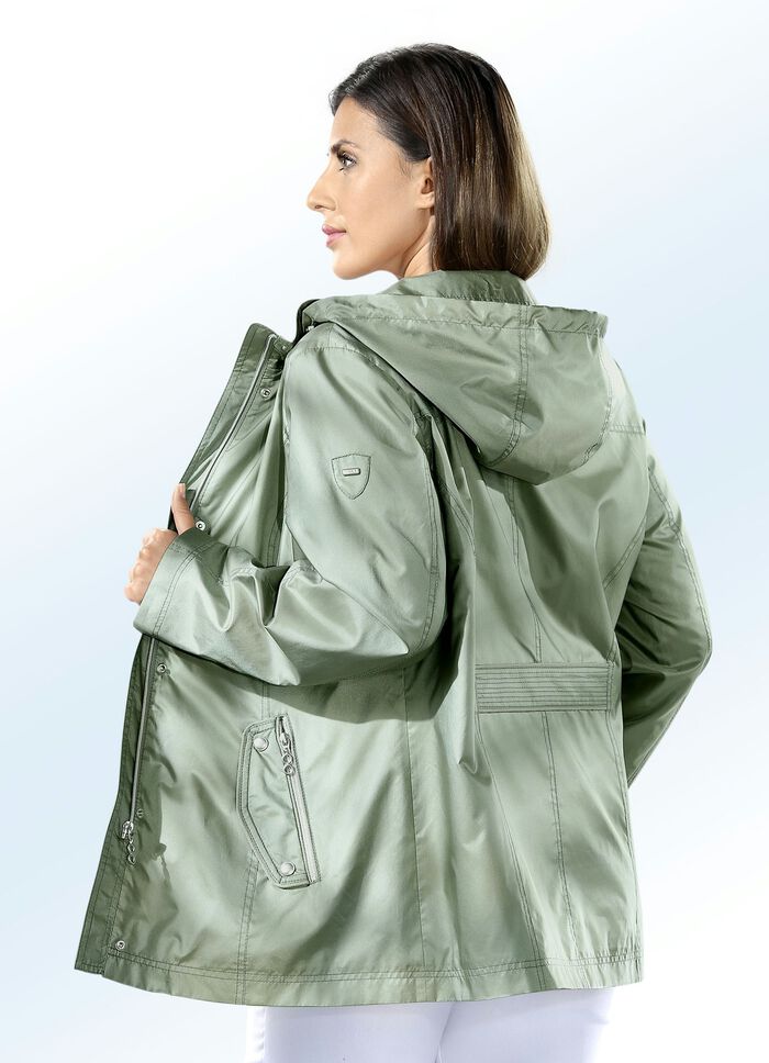 Jacke mit abnehmbarer Kapuze JADEGRÜN