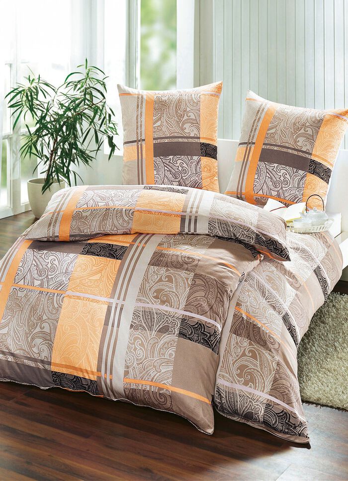 «MESANA» Bettwäsche-Garnitur in verschiedenen Farben APRICOT