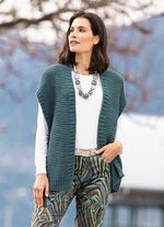 Gilet mit Alpaka  DUNKELSALBEI MELIERT