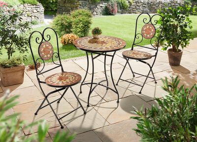 Bistro-Set aus Eisen 