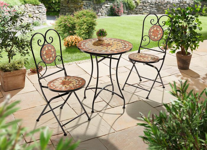 Bistro-Set aus Eisen 