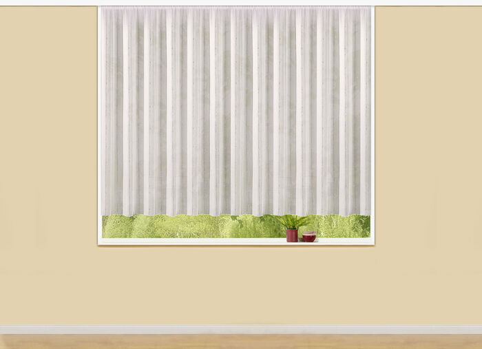 Store mit &Ouml;ko-Soft-Bleileinen-Abschluss WEISS-BEIGE