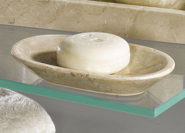 Badezimmer-Accessoires aus Marmor BEIGE