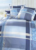 «Dormisette» Bettwäsche-Garnitur, verschiedene Farben und Qualitäten BLAU