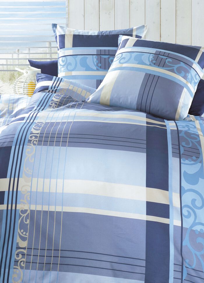 «Dormisette» Bettwäsche-Garnitur, verschiedene Farben und Qualitäten BLAU