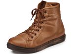 Andrea Conti, klassiche Damen-Stiefeletten, Winterschuhe, mit herausnehmbarem Fu&szlig;bett COGNAC