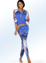 Pyjama mit Brusttasche und langen Ärmeln 