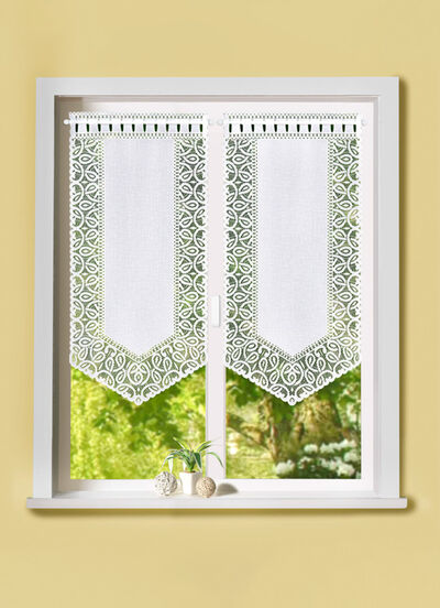 Fenster- und Türbehang mit Dreiecksabschluss 