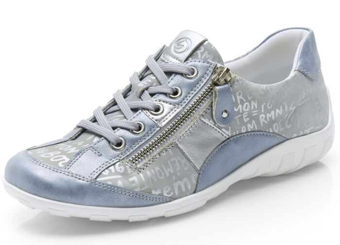 Remonte Sneaker mit bedruckten Besätzen HELLBLAU-SILBER