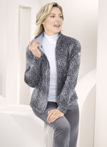 Fleecejacke in Strickoptik 