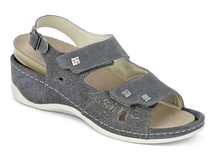 Mubb, bequeme Damen-Sandalen, Weite H, mit herausnehmbarem Fussbett 