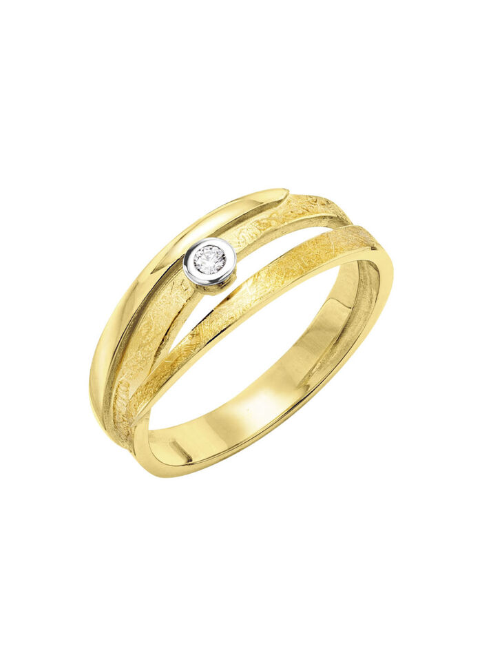 Eleganter Damenring mit Brillant 