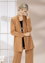 Shirtjacke in verschlussloser Form in 4 Farben CAMEL