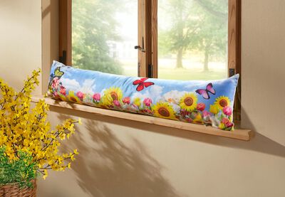 Zugluftrolle mit tollem Blumenwiesen-Motiv 