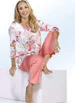 Pyjama mit tollem Druck und gebogten Abschlüssen 