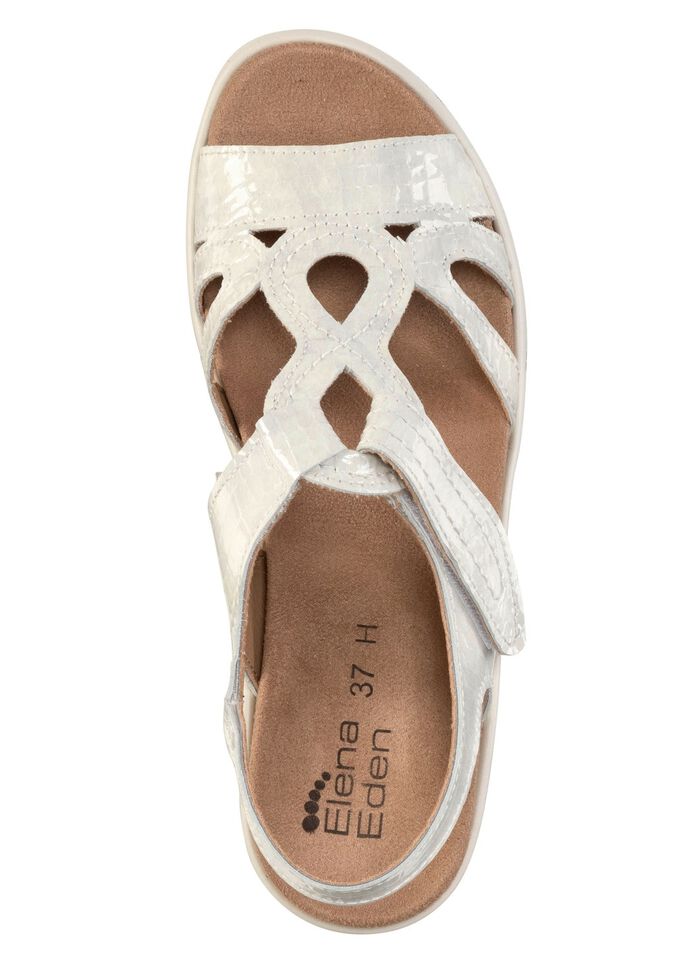 ELENA EDEN, schicke Damen-Sandalen, Weite H, mit herausnehmbarem Fussbett 