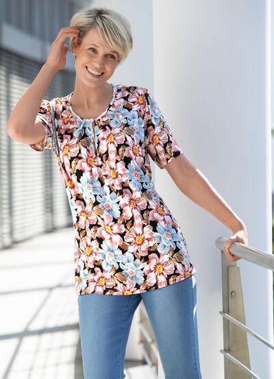 Shirt mit Schlingenknopfverschluss 