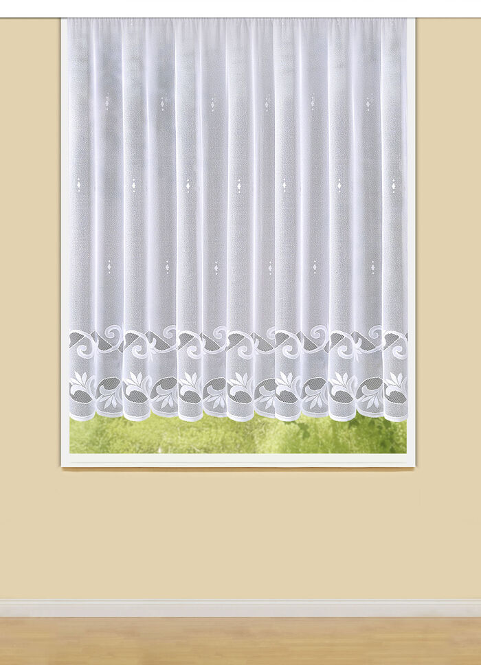 Leichter Blumenfenster-Vorhang mit Automatikfaltenband 