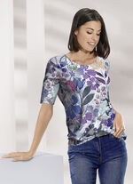 Shirt mit farbbrillantem Allover-Dessin 