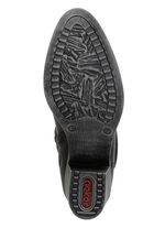 Rieker Western-Stiefelette aus weichem Synthetikmaterial mit Raffung SCHWARZ
