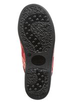 Zweierpack, gef&uuml;tterte Damen-Hausschuhe, Weite H, mit Textildruck 1X BORDEAUX, 1X MARINE