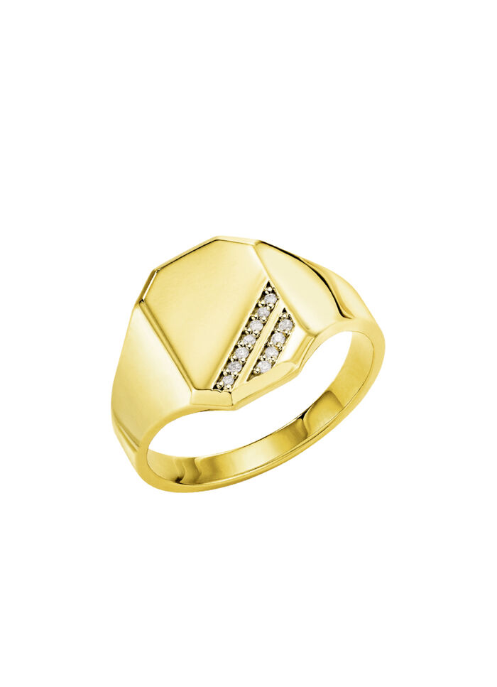 Exquisiter Herrenring mit Diamanten 