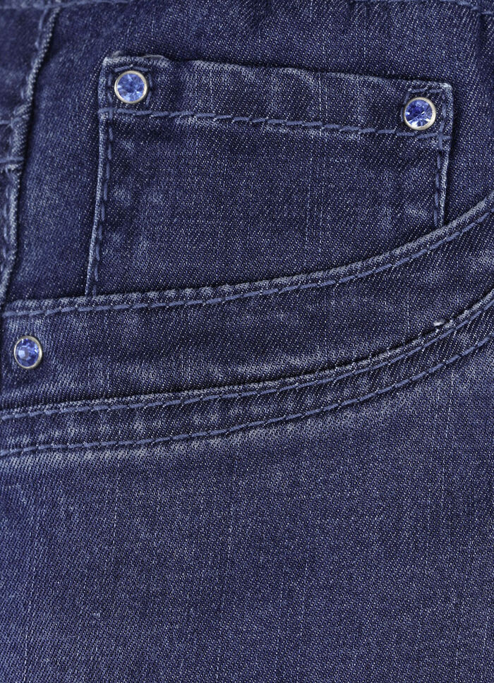 Rock in gerader Schnittführung JEANSBLAU