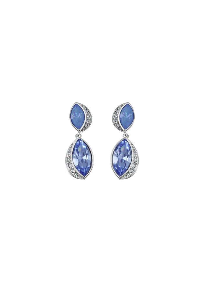 Blauer Glanz – Strahlende Ohrstecker mit Swarovski-Kristalle 