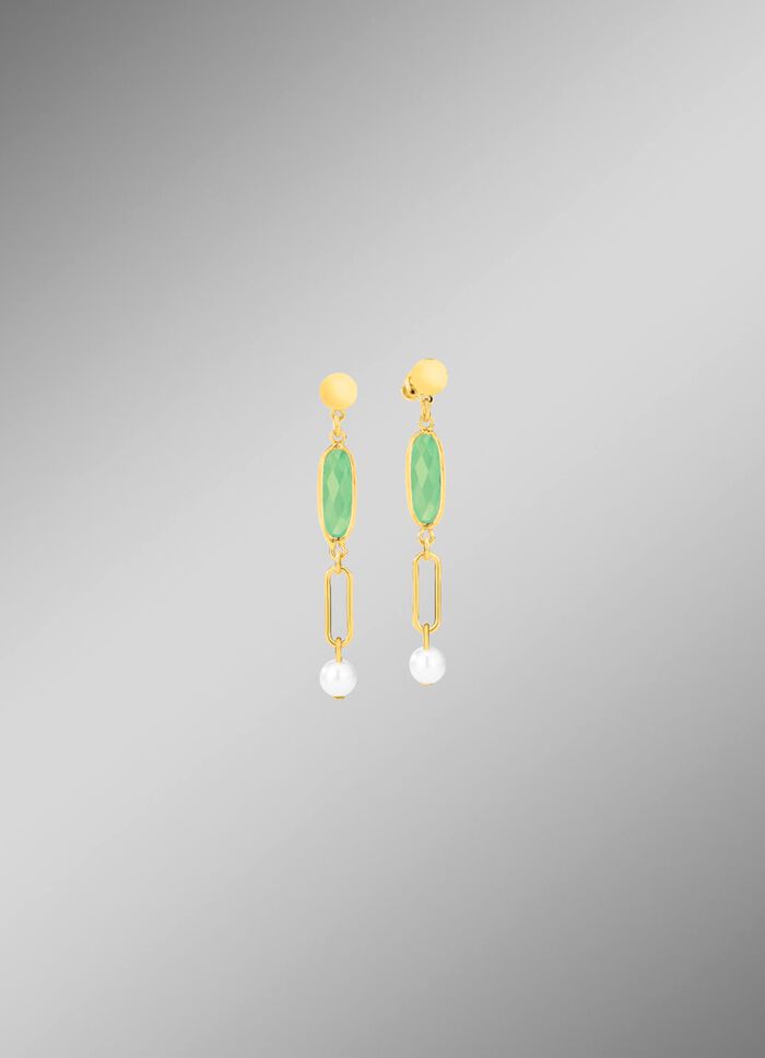 Schmuckset, 3-teilig, aus Messing mit Kristallsteinen 