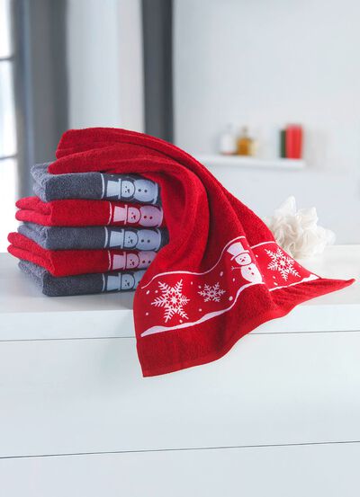 Flauschige Frottier-Serie mit Jacquard-Bord&uuml;r 