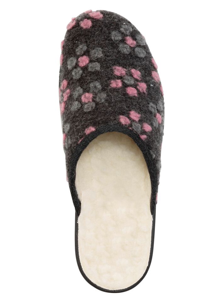 Pantoffel mit Bl&uuml;ten-Dessin 