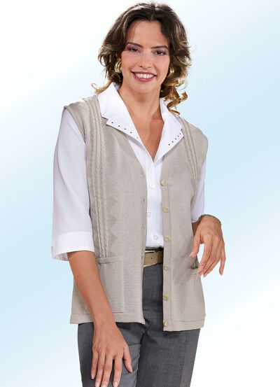 Strickgilet mit Baumwolle 