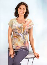 Shirt mit leicht abgerundetem Saumabschluss 